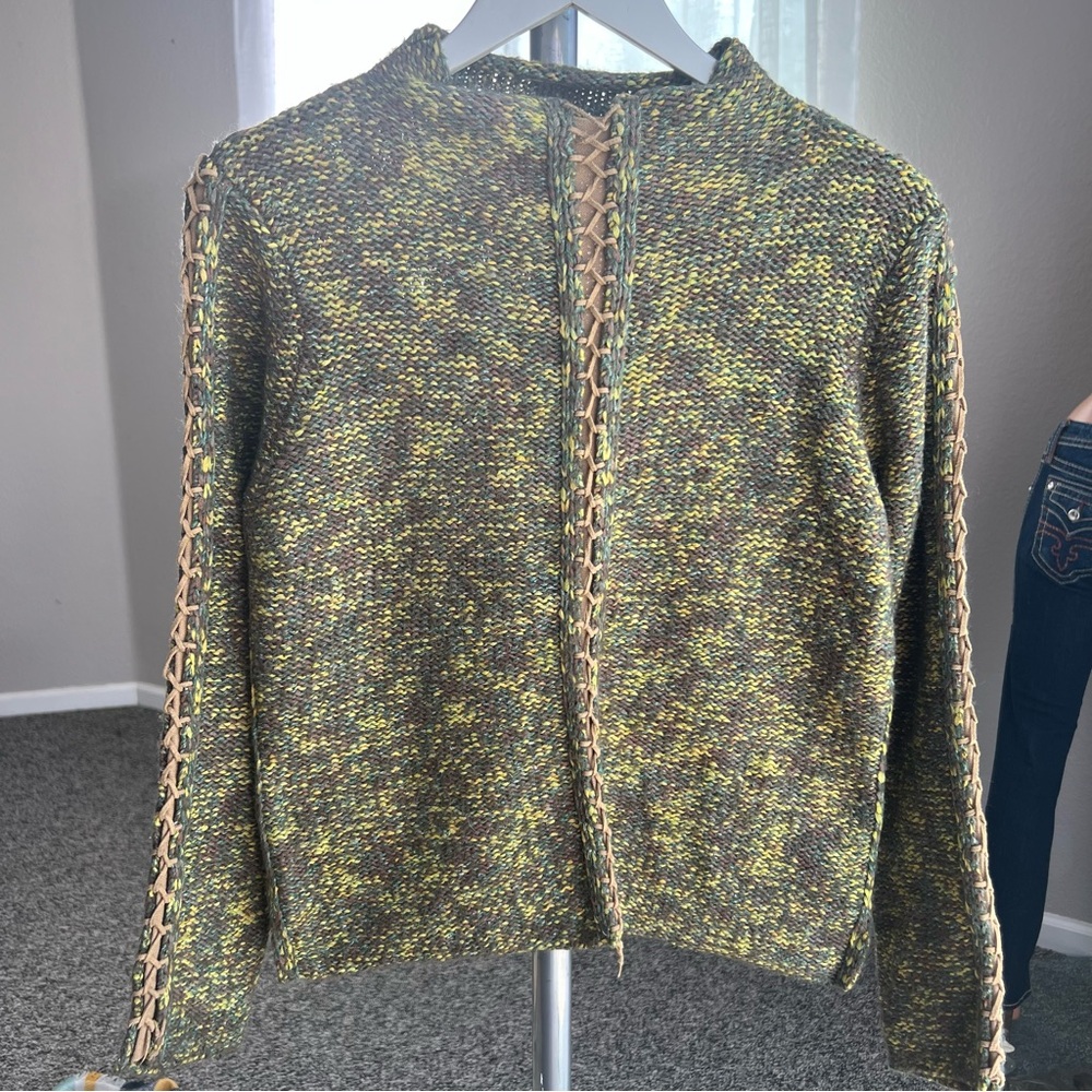 Spanner Unique Style Earthy Green Sweater